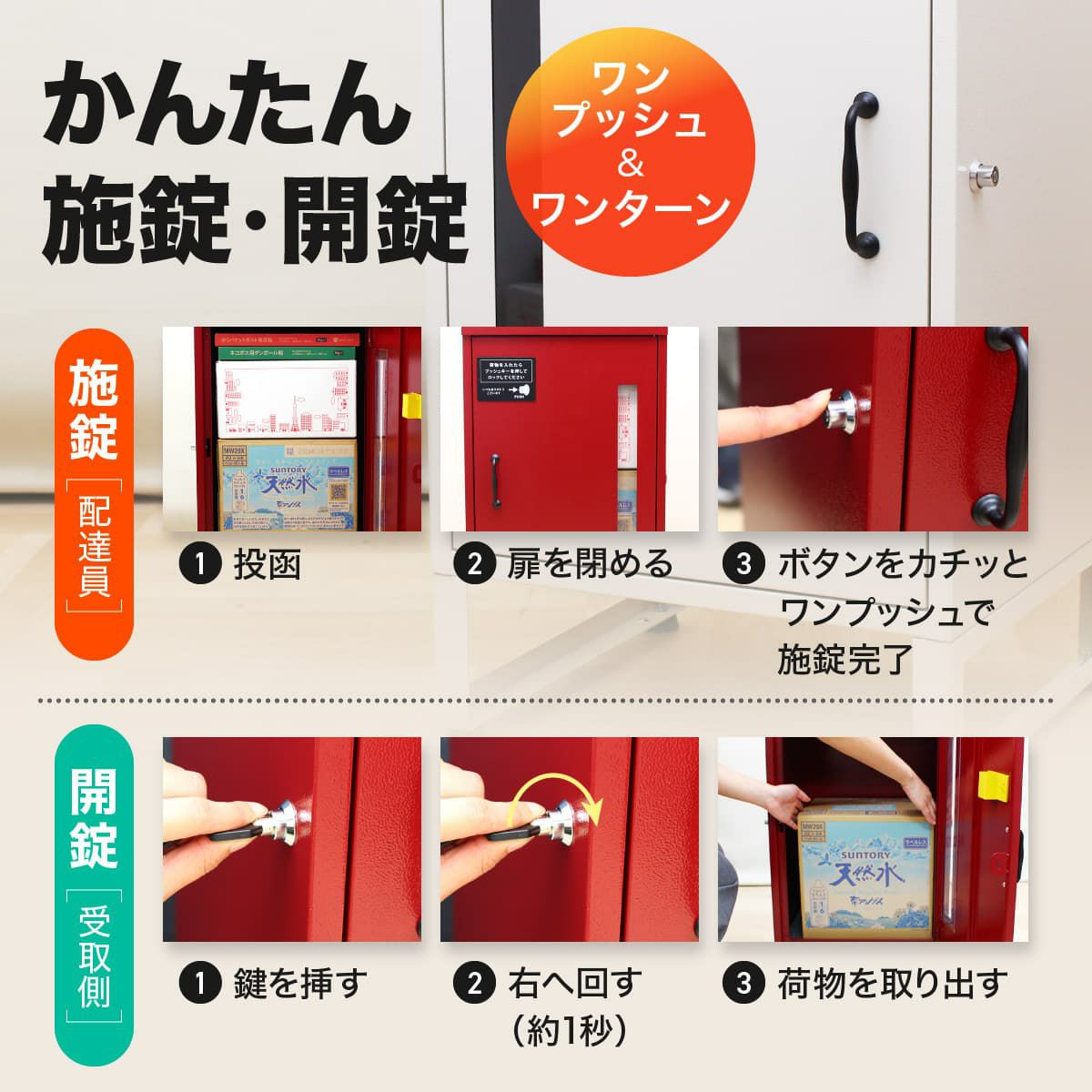 大容量宅配ボックス ルスネコボックス ONE｜120サイズ対応・2色展開の